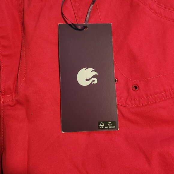 Gloria Vanderbit Shorts High Rise‎ Red Womens Size 14 36-38×10 Stretch Waist NEW - Picture 6 of 15